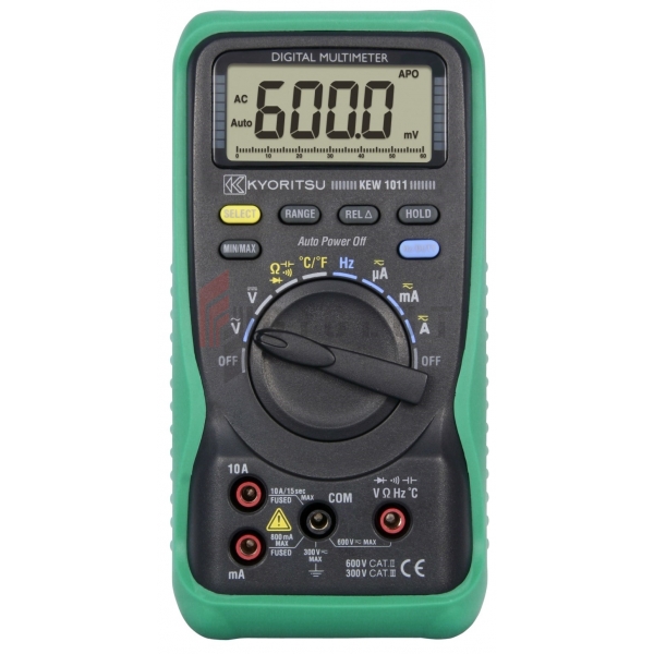 KEW1011  Číslicový multimetr; LCD (6000); 2,5x/s; V AC:0,1m÷6/60/600V měření teploty Kyoritsu