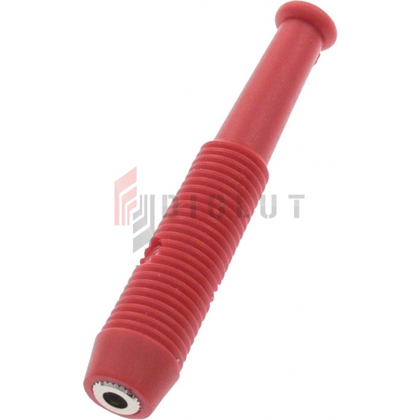 Zásuvka 2 mm na kabel sondy MKU 1-R 6A červená