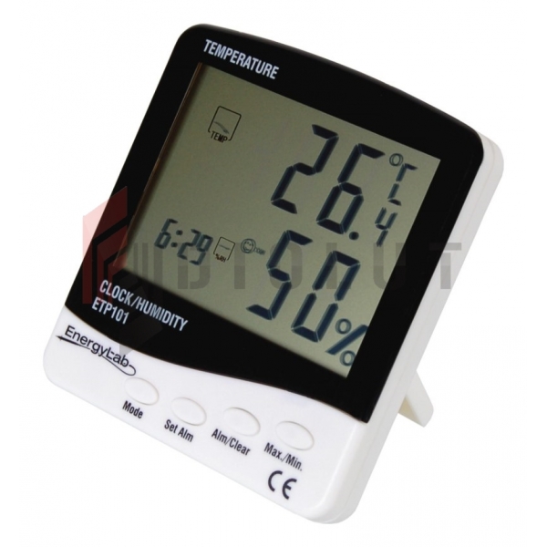 ETP101 Thermo hygrometr + hodiny EnergyLab