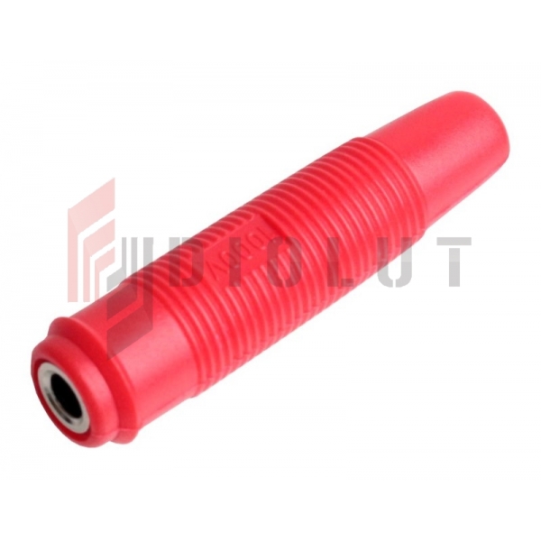 Zásuvka 4 mm na kabel GP430-R 24A červené