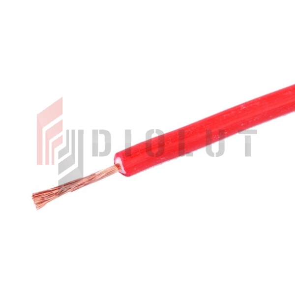 Silikonový drát / vodič Li2G-0,5mm2 10A R (červený)