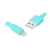 PS USB kabel - IPHONE 8PIN 1m plochý, modrý.