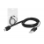 PS USB kabel - Type-C, 1m, plochý, černý.