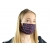 3vrstvá opakovaně použitelná ochranná maska, černá s růžovými hvězdičkami