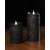 Vosková svíčka LED průměrná - rustic black