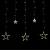 Závěs - hvězdy - teplá bílá, 230V