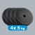 Sada bitumenových závaží 4x5kg, otvor 31mm, klasická deska, REBEL ACTIVE