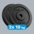 Sada litinových závaží 2x10kg, otvor 31mm, klasická deska, REBEL ACTIVE