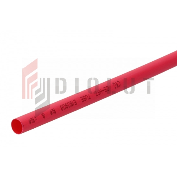 Teplem smrštitelná trubička 4,5mm/1m červená