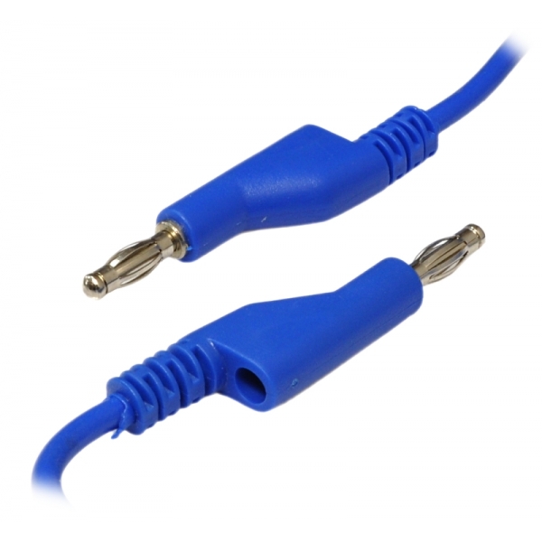 Propojovací kabel 0,35mm2/ 1m s banánky modrý
