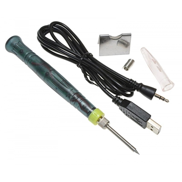 Mikropájka ZD-20U USB SMD 8W + Odsávací páska, pletená + ochranné rukavice ESD