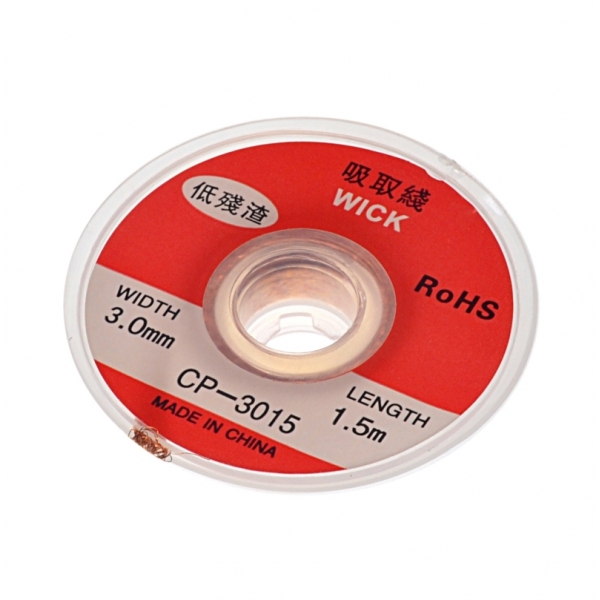 Pletená odpájecí páska  3.0mm x 1.5m Yihua WICK
