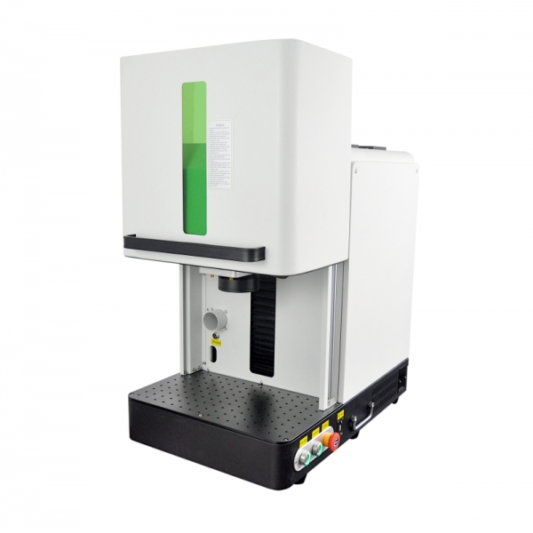 Značkovací laserový gravírovací stroj Fiber Laser s bezpečnostním krytem 30W RAYCUS 200x200 mm
