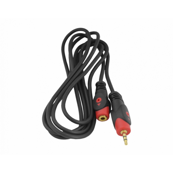 Prodlužovací kabel pro sluchátka Jack 3,5 mm plug-to-socket, HQ, 1,8 m.