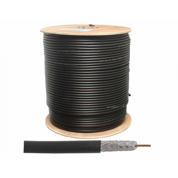 F660 koaxiální kabel 300m, černý, 1.1CCS + 64 * 0.12Al.