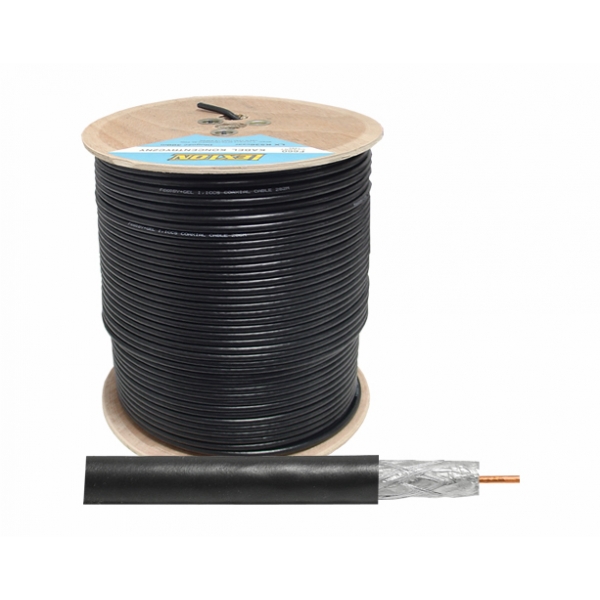 Koaxiální kabel F660 + 1,1CCS gel 300m černý