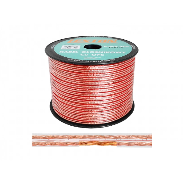 Reproduktorový kabel LEXTON 2x0,50 Cu-OFC