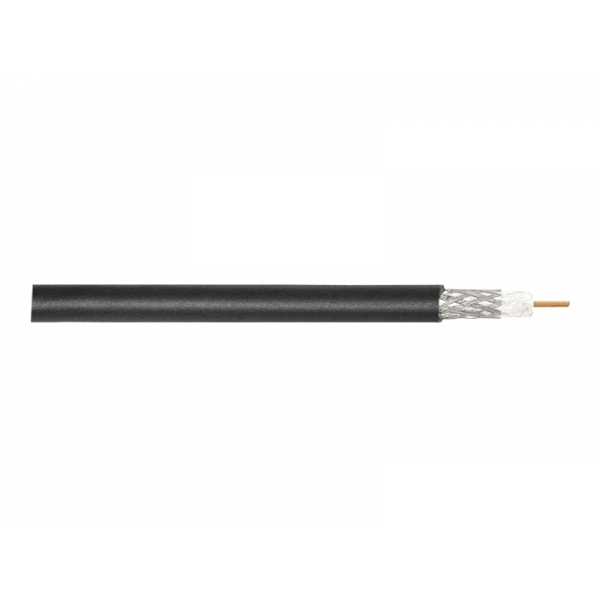 F690BV Cu koaxiální kabel, černý gel plněný, 300 m.