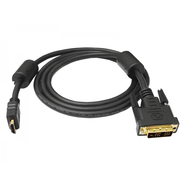 Kabel DVI - HDMI zlatý 19pin + filtr 3m