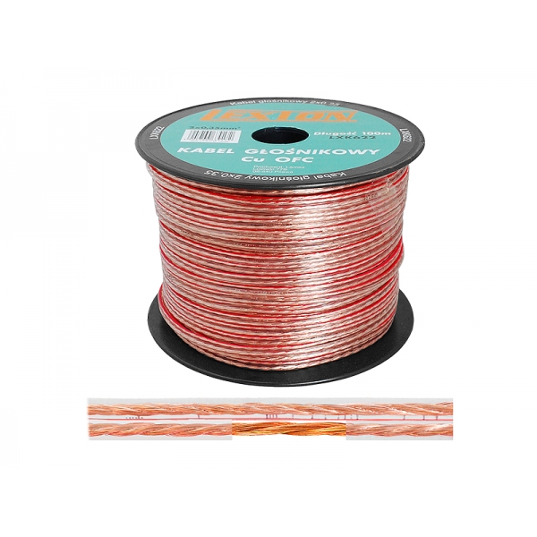 LEXTON 2x0,35 OFC 100% CU reproduktorový kabel