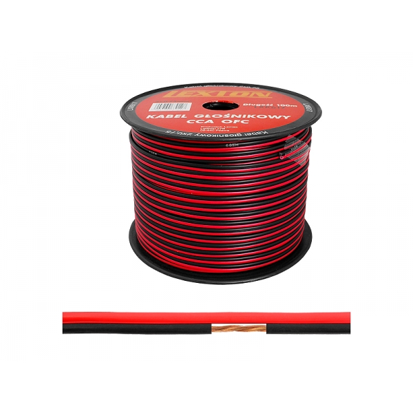 Reproduktorový kabel LEXTON 2x0,75CCA černá / červená