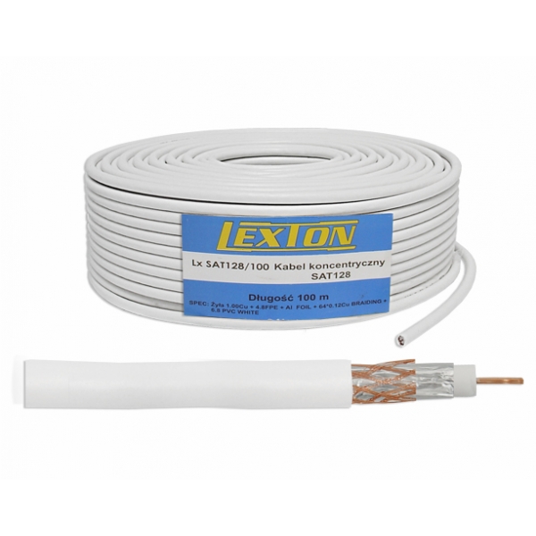 Koaxiální kabel SAT128, 1.02CU + 64 x 0.12CU, 100m.