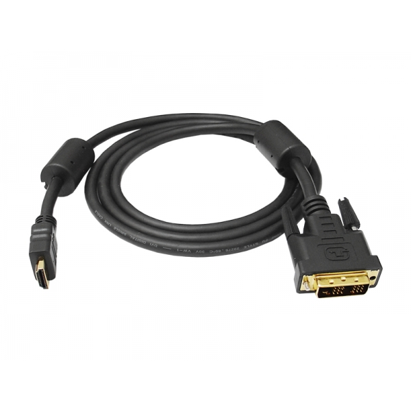 Kabel DVI - HDMI zlatý 19 pin + 1,5m filtr