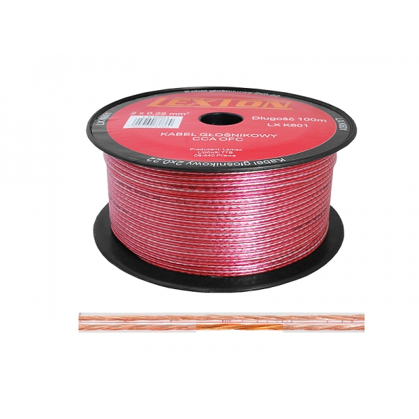 Reproduktorový kabel LEXTON 2x0,22 CCA-OFC