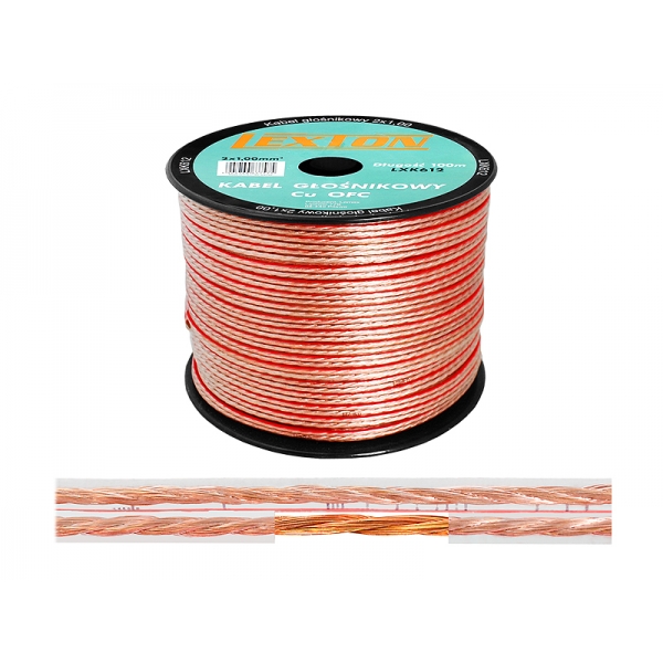 Reproduktorový kabel LEXTON 2x1,00 Cu-OFC