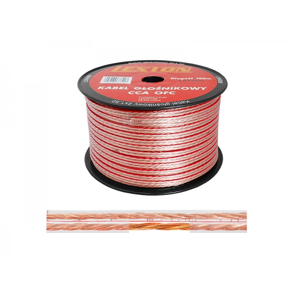 Reproduktorový kabel LEXTON 2x1,50 CCA-OFC