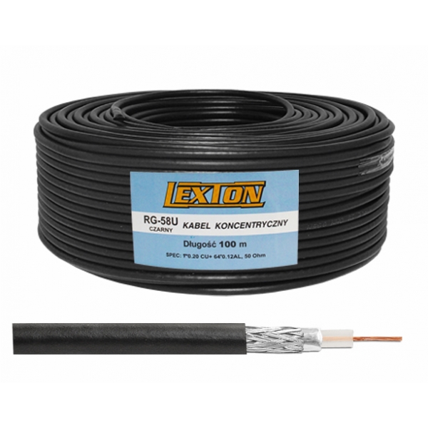 Koaxiální kabel RG-58 Cu černý