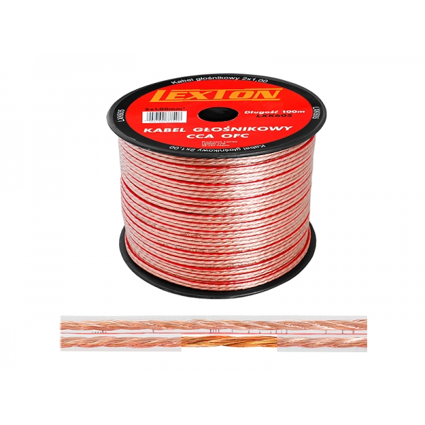 Reproduktorový kabel LEXTON 2x1,00 CCA-OFC