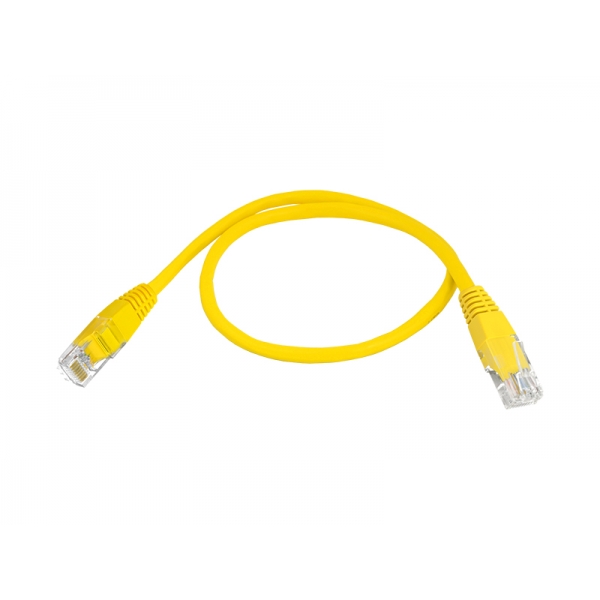 Síťový počítačový kabel 1: 1 8p8c (patchcord), 0,5 m, žlutý.