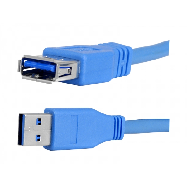 USB 3.0 kabelová zástrčka A - zásuvka A, 1.8m.