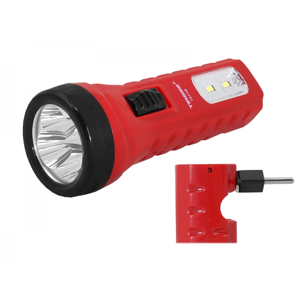 Ruční svítilna 4-LED + 2SMD TS-1129, červená.