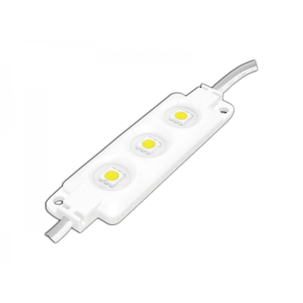 Modul PS LED-5050, 3 LED, teplé bílé světlo, voděodolný.