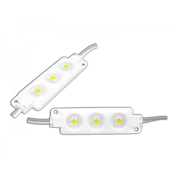 Modul PS LED-5050, 3 LED, teplé bílé světlo, voděodolný.