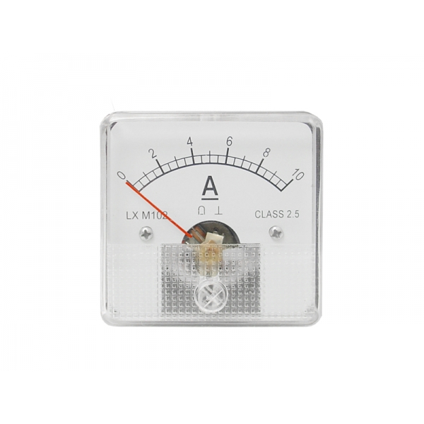 Analogový měřič, ampérmetr, čtvercový 10A, s bočníkem