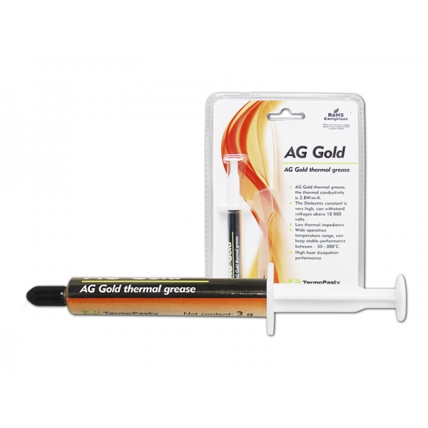 Tepelně vodivá pasta AG Gold 3g.