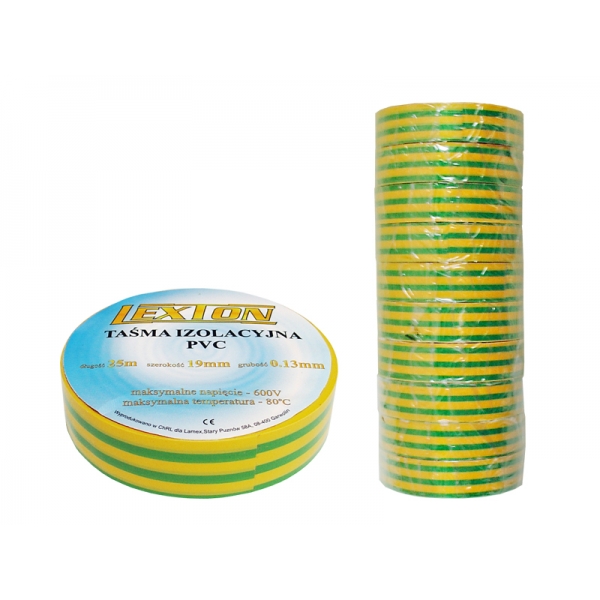 Izolační páska LEXTON žlutá / zelená 25m