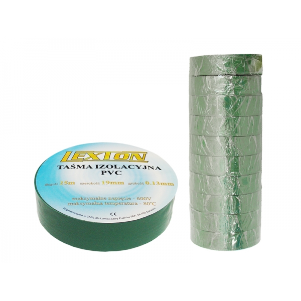Izolační páska LEXTON 25m zelená