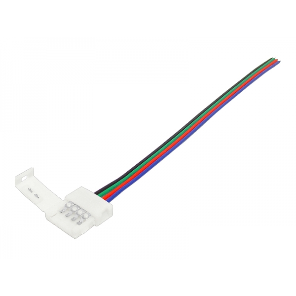 10mm RGB LED páskový konektor, západka s dráty.
