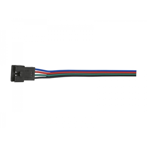 Konektor LED pásku - RGB zásuvka s dráty.