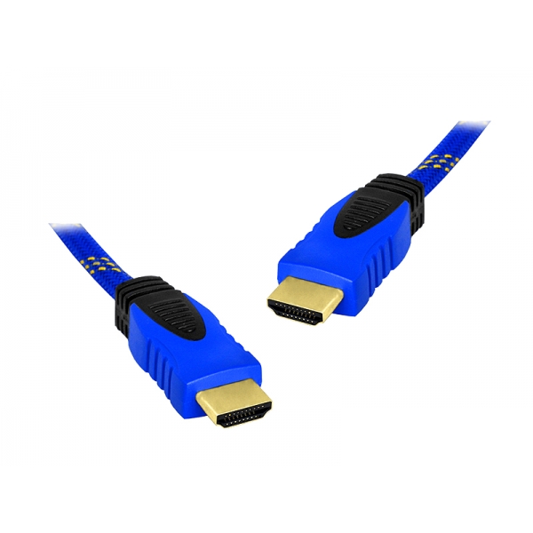 PS kabel HDMI-HDMI 5m modrý v1.4.