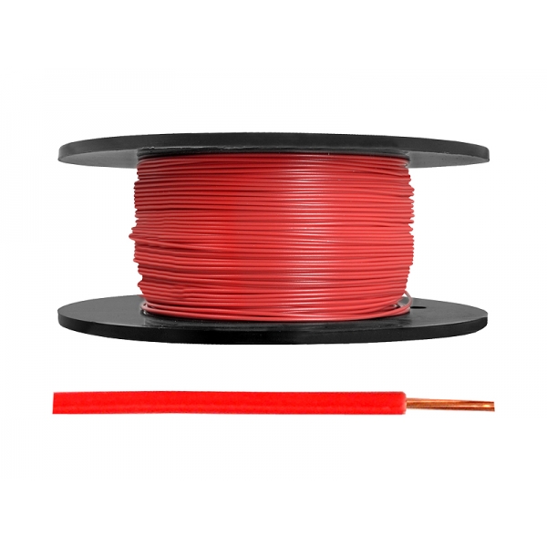 Kabel LgY / H05V-K 1x0,75, červený, 100m.