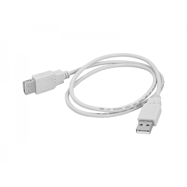 USB prodlužovací kabel, typ A, zástrčka - zásuvka, 0,8m.