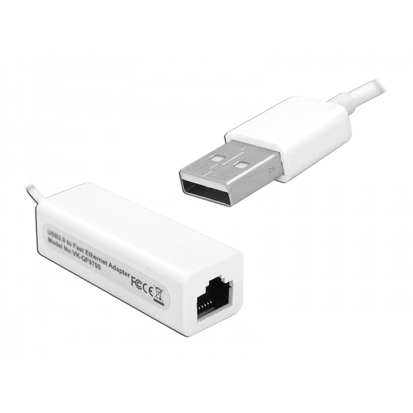 Kabel USB síťového adaptéru Ethernet.