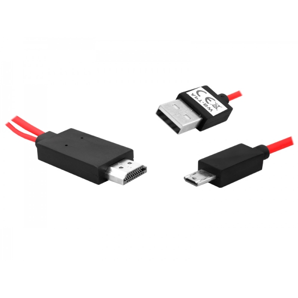 Adaptér MHL-HDMI MICRO USB/USB HDMI for GALAXY S3, S4, S5, NOTE2, NOTE3, NOTE4, Xcover.