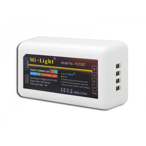 RGB ovladač Mi-Light 216W PŘIJÍMAČ 4zónový, rádiové ovládání, funkce stmívání.