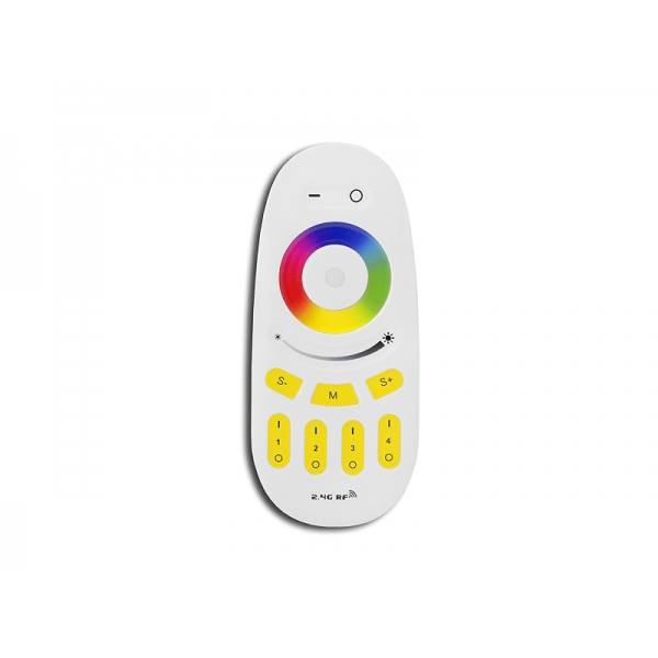 4zónový PILOT pro ovladač RGB + W Mi-Light, dotykový displej, rádiové ovládání.